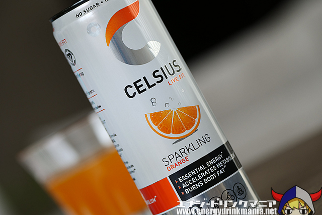 CELSIUS SPARKLING ORANGEのデザイン