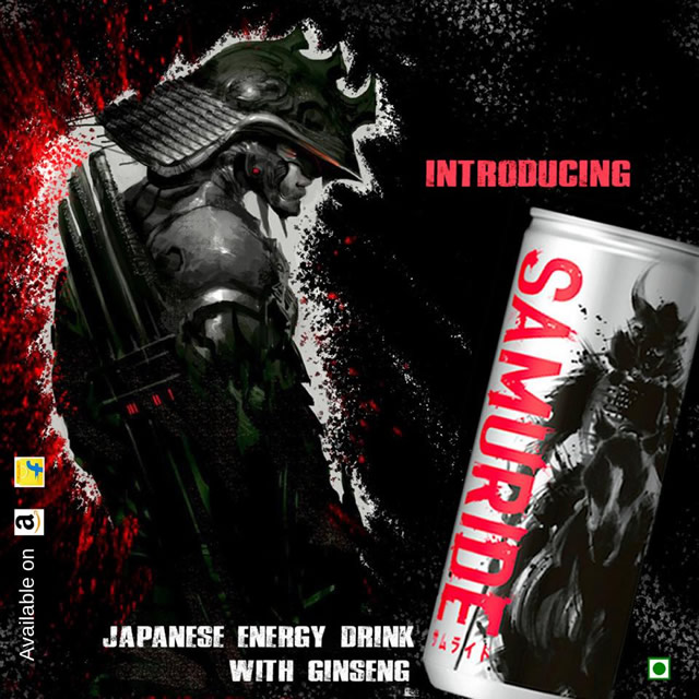 日本のエナジードリンク、SAMURIDEがインドで発売されていた！
