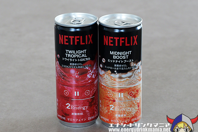 NETFLIX エナジードリンク トワイライトトロピカルのデザイン