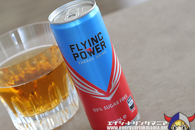 FLYING POWER 99% SUGAR FREEのデザイン