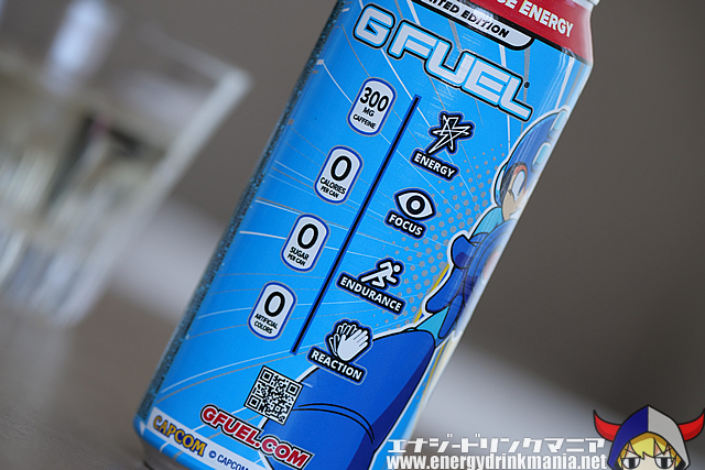 G FUEL MEGAMAN BLUE BOMBER SLUSHEEのデザイン