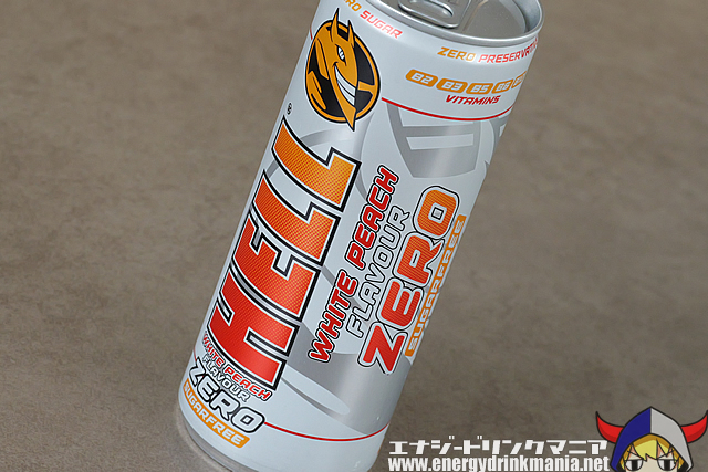 Design of HELL ENERGY ZERO WHITE PEACH