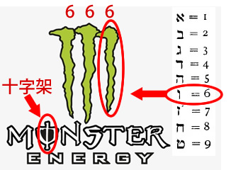 モンスターエナジーは悪魔数字 666 が隠されている エナジードリンクマニア