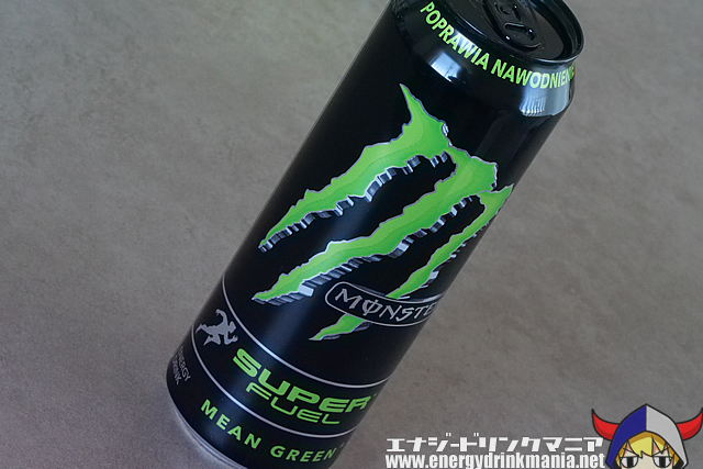 MONSTER ENERGY SUPER FUEL MEAN GREENのデザイン