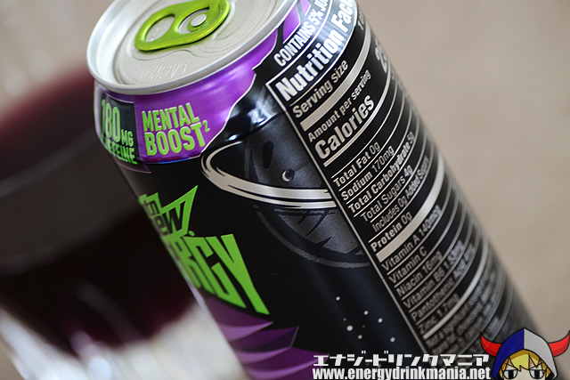 MTN DEW ENERGY Pitch Blackのデザイン