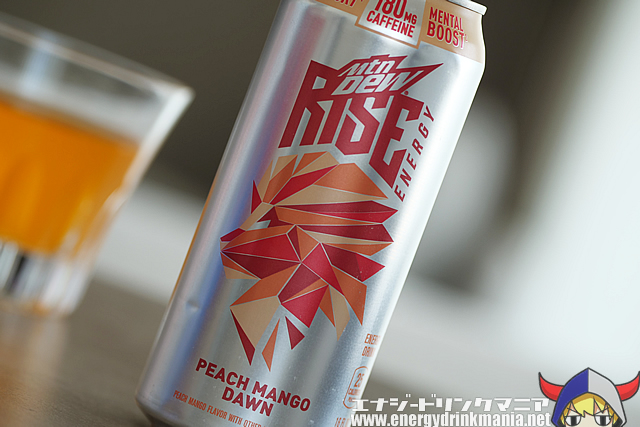 MTN DEW RISE ENERGY PEACH MANGO DAWNのデザイン