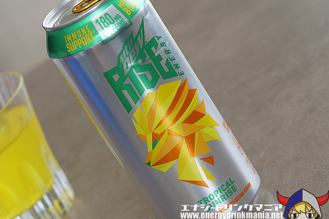 MTN DEW RISE ENERGY TROPICAL SUNRISEのデザイン