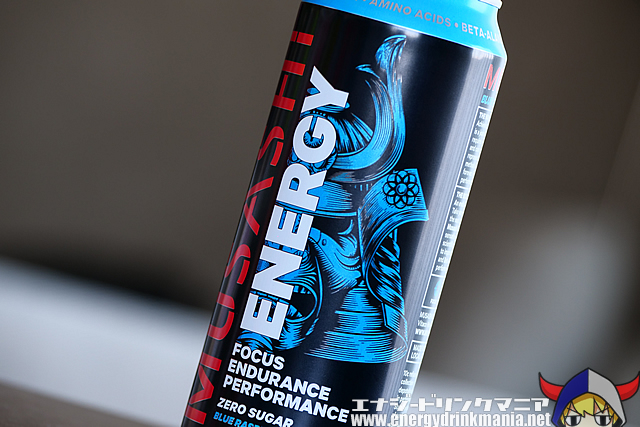 MUSASHI ENERGY BLUE RASPBERRYのデザイン