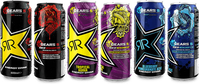 GEARS 5 x ROCKSTAR ENERGYコラボ缶6種類発売予定