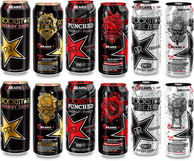 GEARS 5 x ROCKSTAR ENERGYコラボ缶6種類発売予定