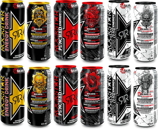 GEARS 5 x ROCKSTAR ENERGYコラボ缶6種類発売予定