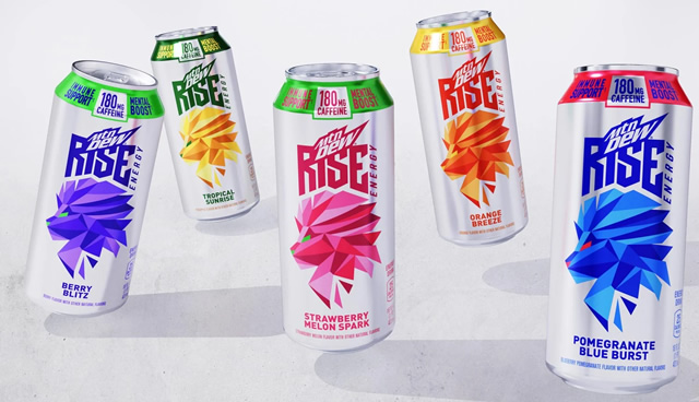 アメリカ　Mtn Dew新エナジードリンクブランド「RISE」発売