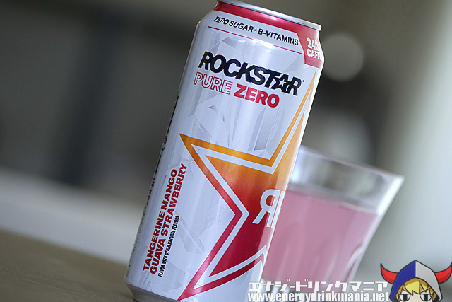 ROCKSTAR PURE ZERO TANGERINE MANGO GUAVA STRAWBERRYのデザイン