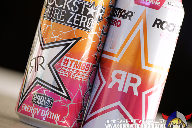 ROCKSTAR PURE ZERO TANGERINE MANGO GUAVA STRAWBERRYのデザイン