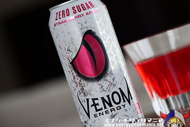 VENOM ENERGY ZERO SUGAR STRAWBERRY APPLEのデザイン